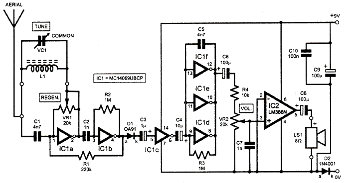 Tc4069ubp схема включения