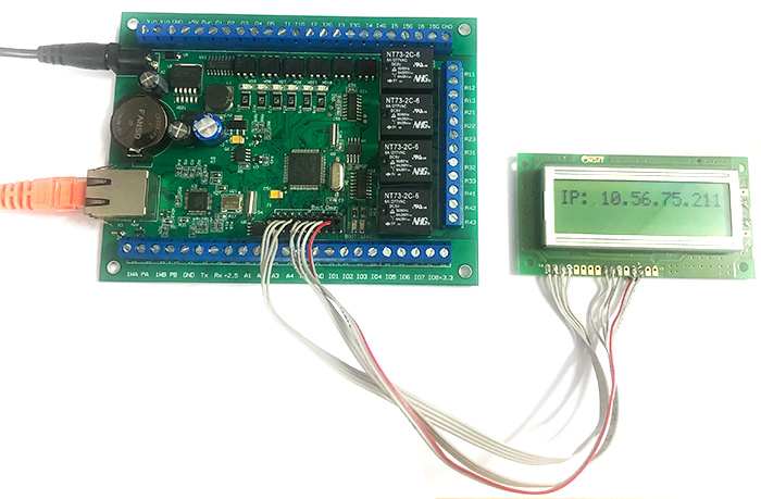 Мастер Кит MP712m Laurent-5 и MP718m Laurent-5G: Пример работы с DHCP Визуализация DHCP IP на LCD
