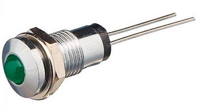 LA 05W/G Мастер Кит Электронные компоненты. Часть 2 Индикаторный зеленый светодиод в корпусе для монтажа в панель электронного устройства