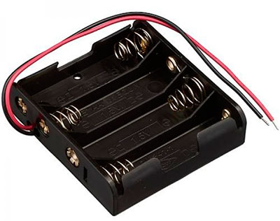 Мастер Кит Электронные компоненты, часть 3 батарейный отсек ROBITON BH4xAA