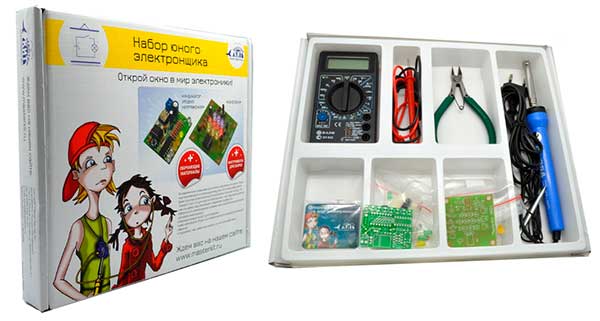 NR02 Мастер Кит Обучающие наборы для детей Радиоконструктор "Набор юного электронщика"