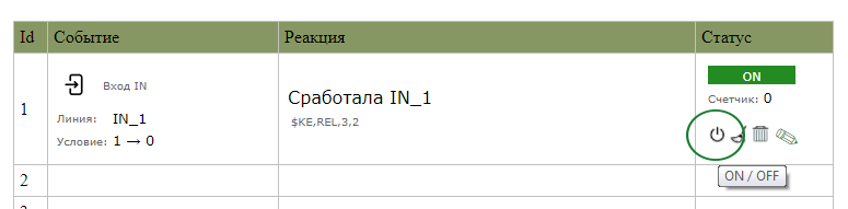 Добавление нового события CAT Мастер Кит Как узнать об изменении уровня на входной линии?  Добавление нового события CAT