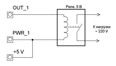 Реле 220 схема подключения