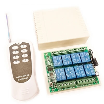 Мастер Кит Обзор беспроводных устройств большого радиуса действия. Часть 2 универсальный комплект 433МГц, 8 реле, 10А, 2200Вт