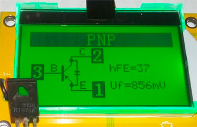 Мастер Кит Универсальный тестер электронных компонентов Проверка биполярных транзисторов PNP