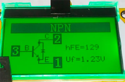 Мастер Кит Универсальный тестер электронных компонентов Проверка биполярных транзисторов NPN