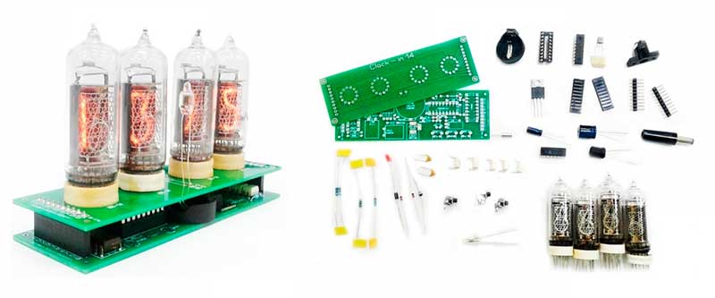 Мастер Кит Набор для сборки часов на газоразрядных индикаторных лампах ИН-14 конструктор для сборки ламповых часов на газоразрядных индикаторах, набор для сборки часов на лампах ИН-14, мастер кит