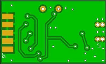 Мастер Кит Внутрисхемный программатор AVR-микроконтролеров BM9010 Вид печатной платы со стороны проводников программатора avr BM9010