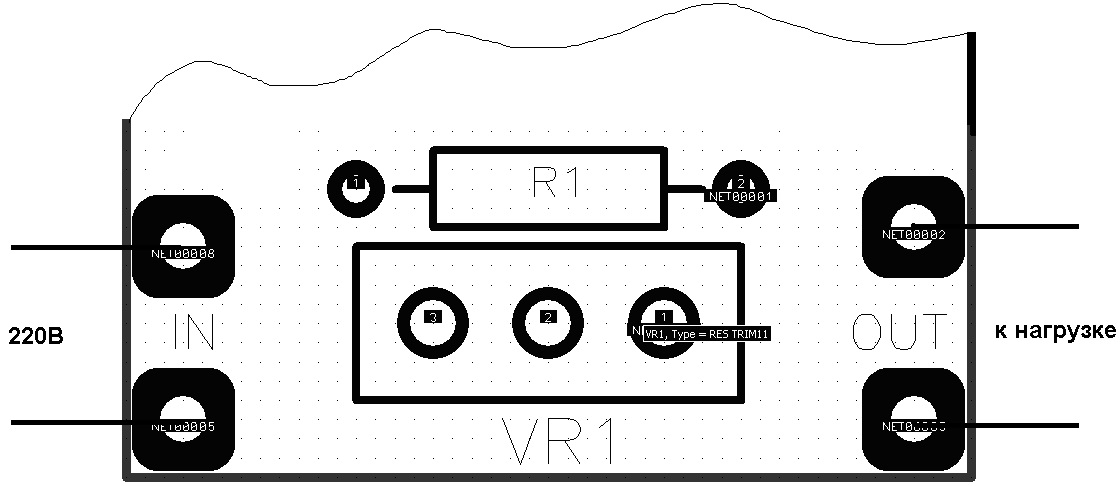 Мастер Кит Регуляторы мощности NF245, NF246 и NF247 Монтажная схема NF245 регулятор мощности на 500 Вт/220 В