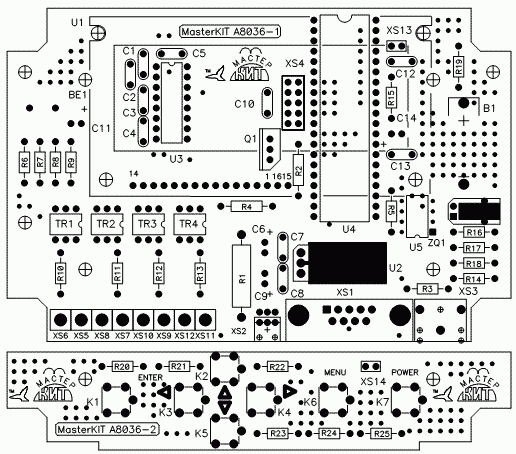Мастер Кит Блок автоматики на даче из набора NM8036 печатные платы 4-х канального микропроцессорного устройства управления NM8036