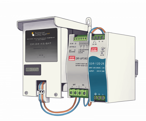 Батарея на DIN-рейку 24В, 4.5 Ач