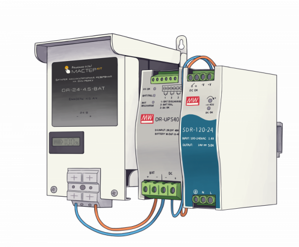 Батарея на DIN-рейку 24В, 4.5 Ач