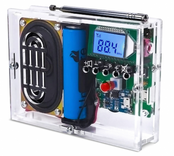 FM приемник в корпусе - набор для сборки (NK0706box)
