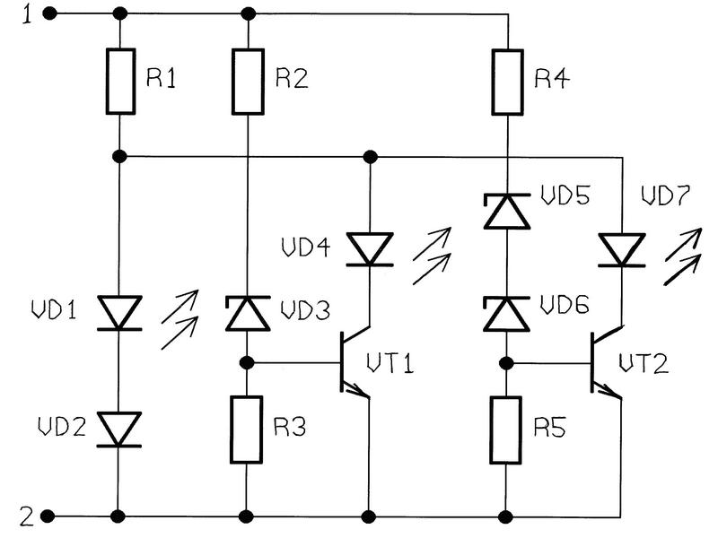 Схема - NM8021 - Индикатор уровня заряда аккумуляторной батареи DC-12 В