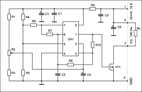 Схема - NM4511 - Регулятор яркости ламп накаливания 12В/50A
