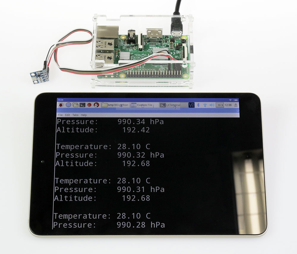 Мастер Кит Raspberry Pi  3 Model B – подключаем датчик атмосферного давления BMP180 Мастер Кит, Raspberry Pi  3 Model B, датчик атмосферного давления, BMP180